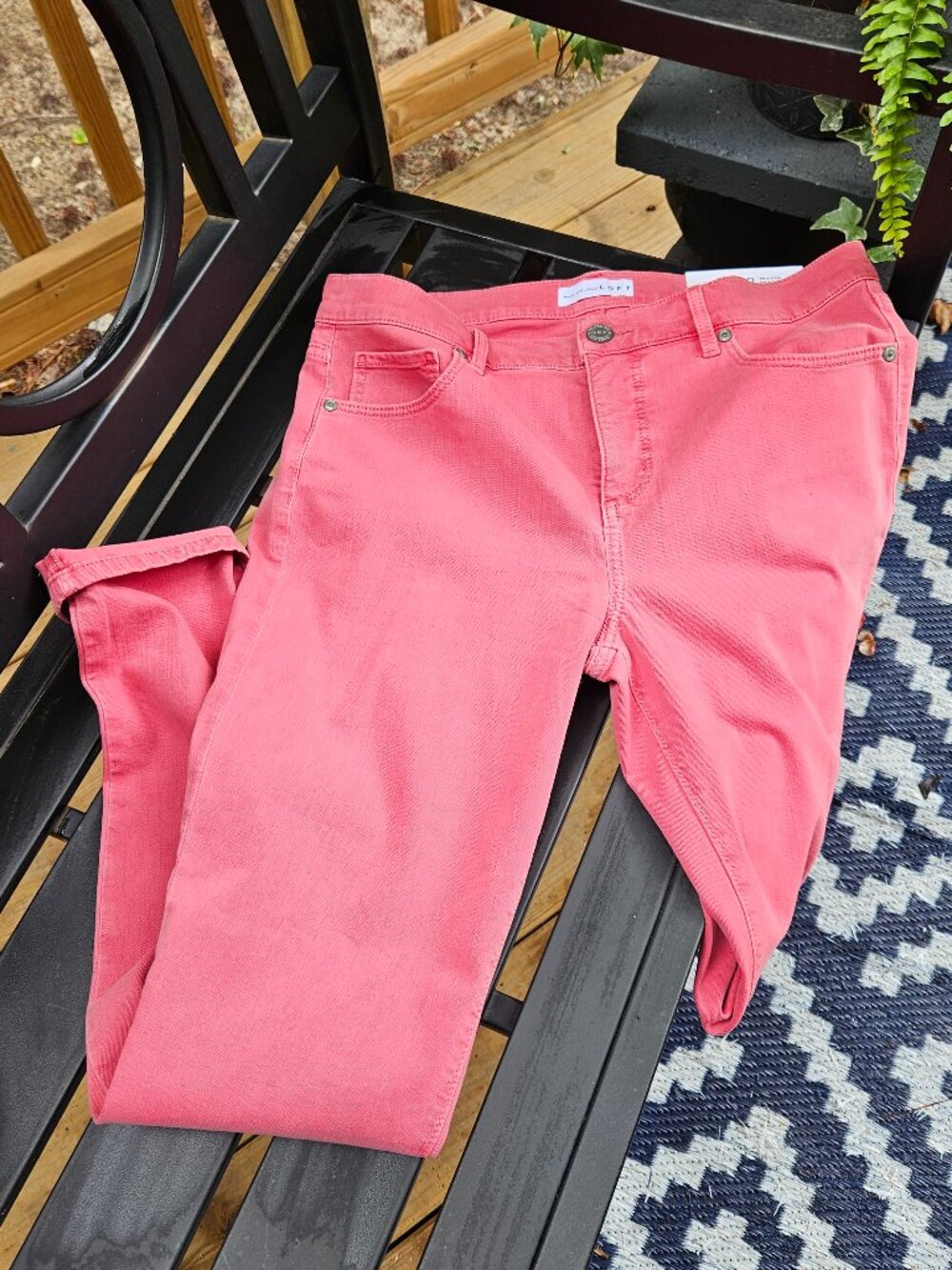 LOFT Slim Pocket Modern Mustard Skinny Crop Jeans